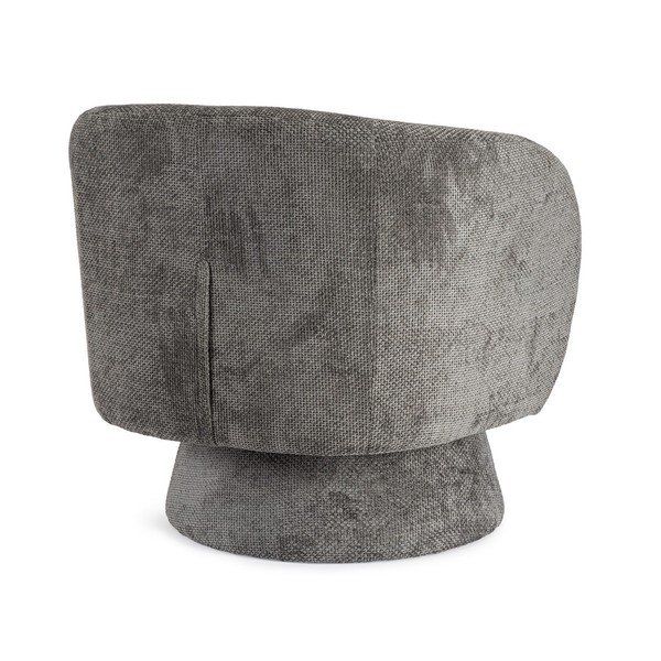 Sötétszürke forgó zsenília fotel Julienne – Bizzotto-image-4