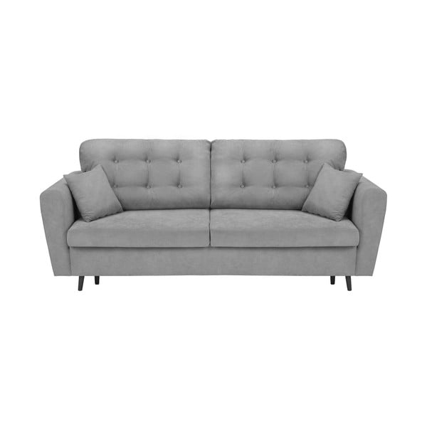 Lyon szürke háromszemélyes kinyitható kanapé, tárolóhellyel - Cosmopolitan Design
