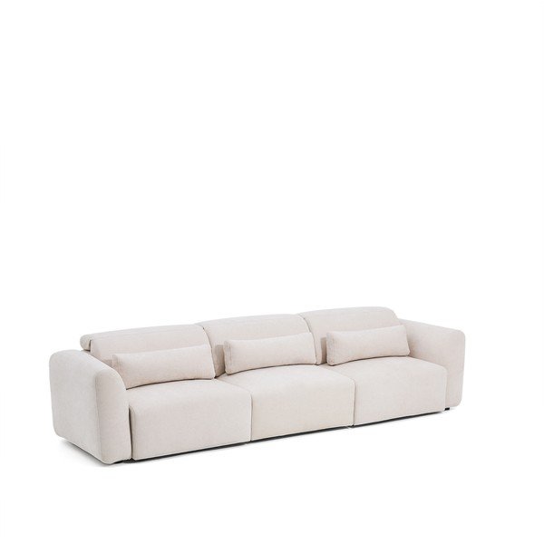 Bézs zsenília állítható-kinyitható kanapé heverő résszel 335 cm Lares – Kave Home-image-3