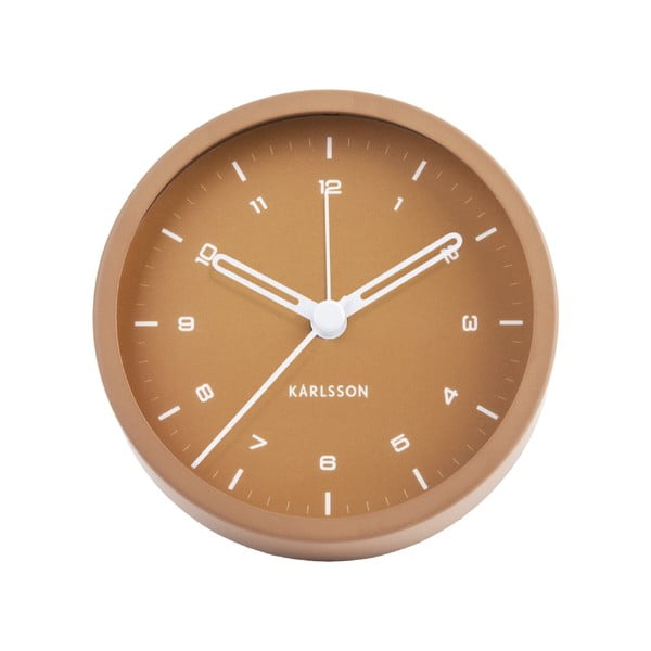 Tinge karamellszínű ébresztőóra, ø 9 cm - Karlsson-image-2