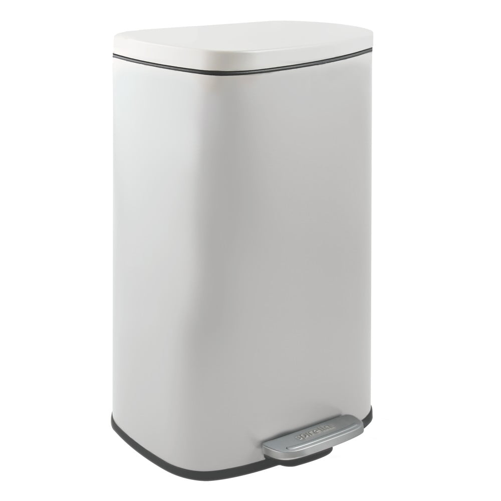 Matt fehér acél pedálos szemetes 50 l Akira  Spirella