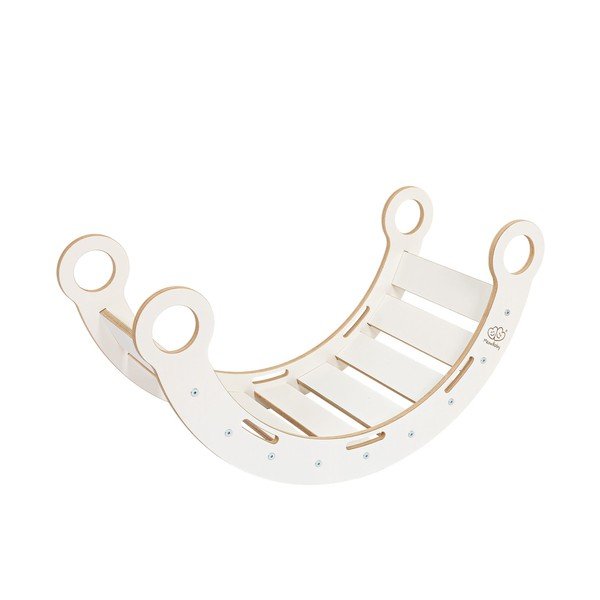 Fehér borovi fenyő hinta 39x75x38 cm Montessori – Meowbaby