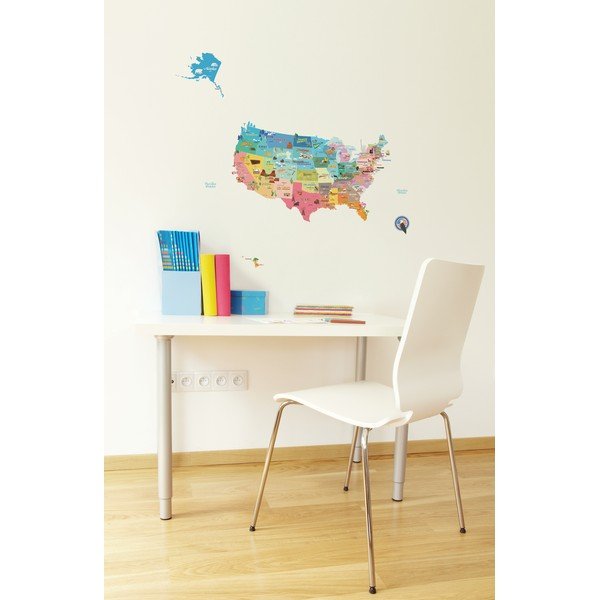 USA térkép falmatrica, 50 x 70 cm - Ambiance-image-4