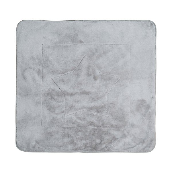 Rózsaszín-szürke mikroplüss gyerek takaró 80x80 cm Happy Patch – Roba-image-1