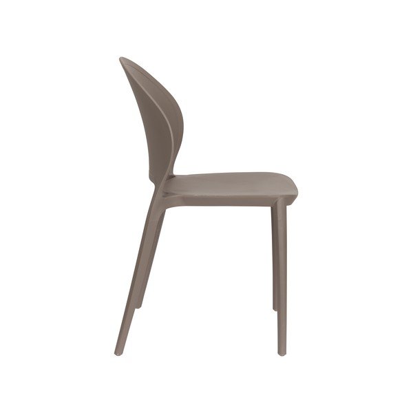 Barna műanyag kerti szék szett 4 db-os Sjoerd – White Label-image-3