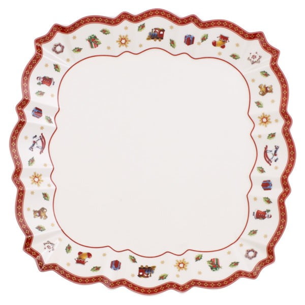 Fehér porcelán szervírozó tányér karácsonyi motívummal, ø 26,5 cm - Villeroy & Boch