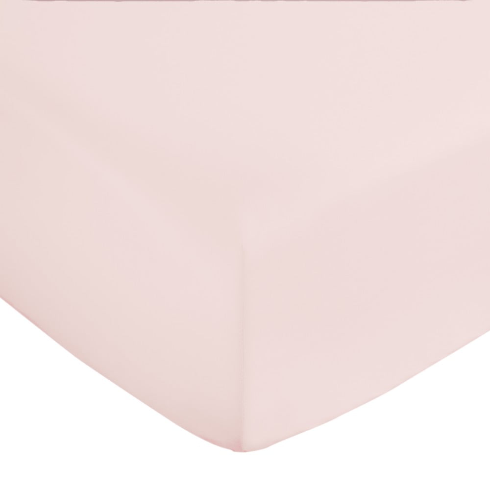 Rózsaszín gumis pamut-szatén lepedő 150x200 cm Cotton Sateen Bianca
