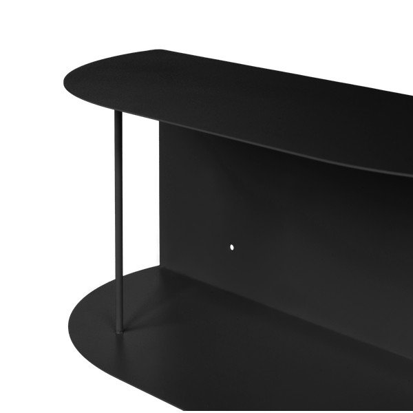 Fekete többszintes fém fali polc 80 cm Lina – noo.ma-image-4