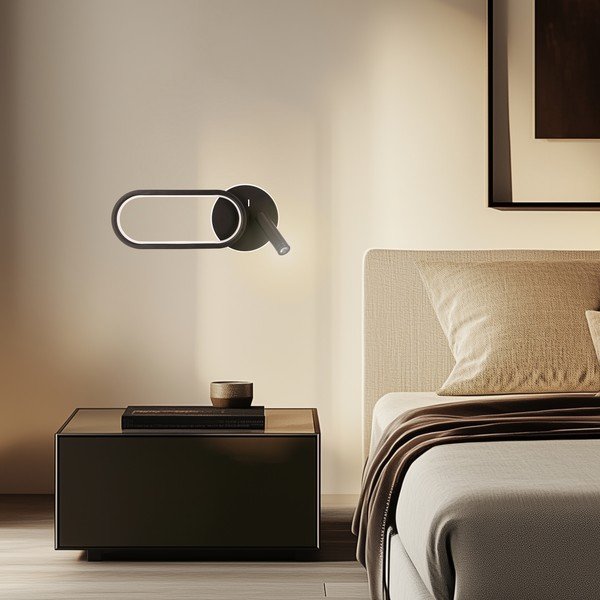 Fekete LED fali lámpa Monet – Candellux Lighting-image-2