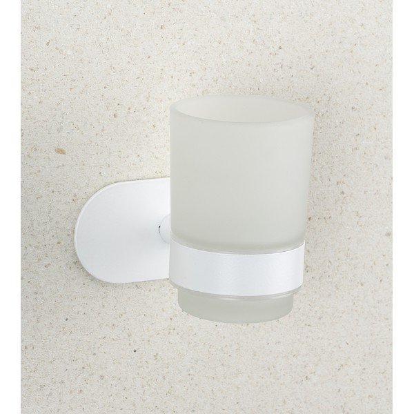 Fehér öntapadós üveg fogkefetartó pohár Orea – Wenko-image-1