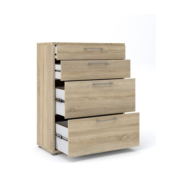 Natúr színű moduláris könyvespolc tölgyfa dekorral 89x113 cm Prima – Tvilum-image-2