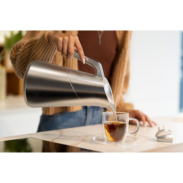 Matt ezüstszínű termosz 1 l Soho – Vialli Design-image-3