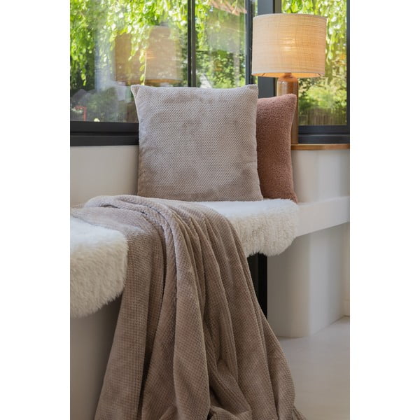 Szürkésbarna mikroplüss takaró 150x200 cm Pippa – Tiseco Home Studio-image-1