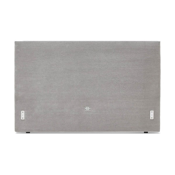 Világosszürke kárpitozott franciaágy ágyráccsal 180x200 cm Anja – Bobochic Paris-image-3