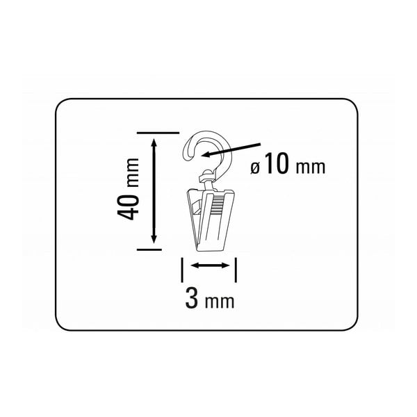 Barna akasztó szett függönykarnishoz 10 db-os - SP TREND-image-2