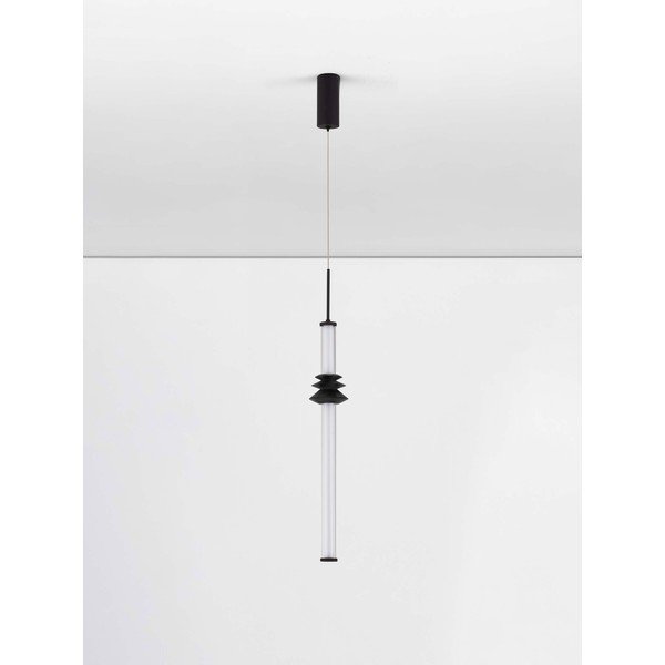 Matt fekete kerámia LED dimmelhető függőlámpa akrilüveg búrával ø 8 cm Stalactite – Nova Luce-image-4