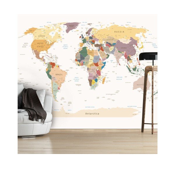 World Map nagyméretű tapéta, 300 x 210 cm - Bimago-image-1