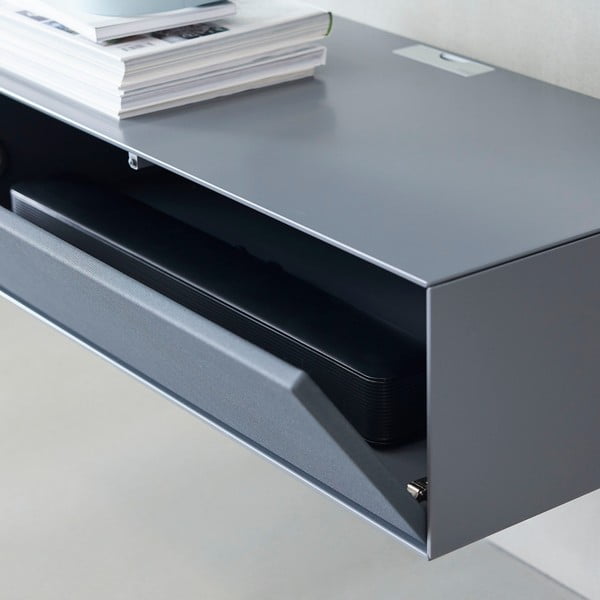 Szürke TV-állvány 91x24 cm Edge by Hammel - Hammel Furniture-image-3