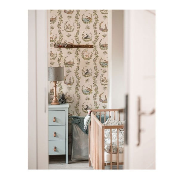 Papír gyerek tapéta 100 cm x 280 cm Animals in the Circles – Dekornik-image-1