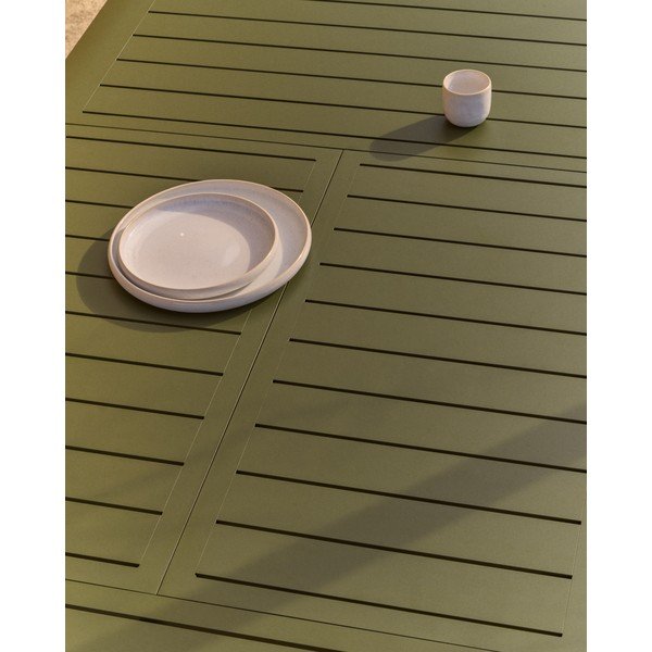 Fém kerti étkezőasztal 100x205 cm Brela – Kave Home-image-3