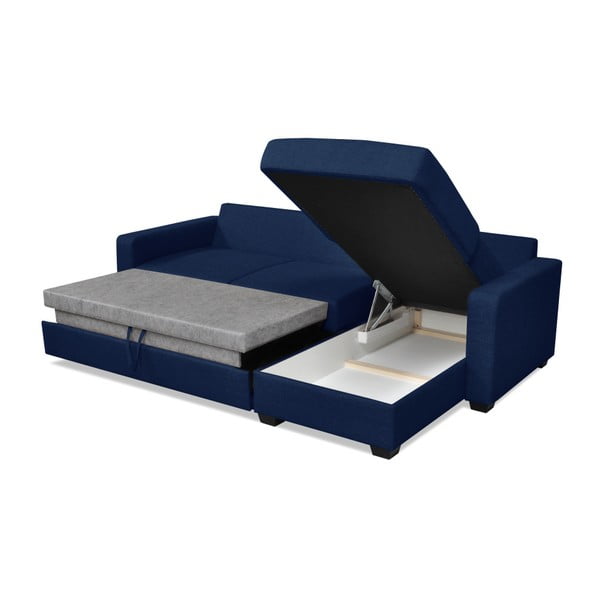 Milano kék kinyitható kanapé fekvőfotellel - Cosmopolitan design-image-3