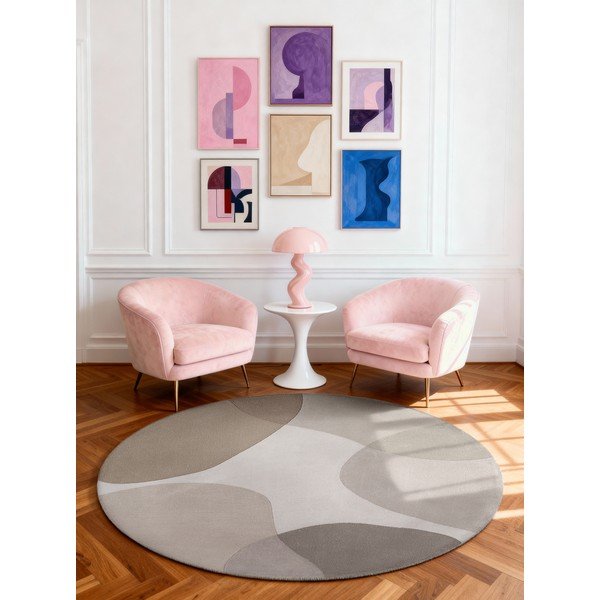 Bézs kézi szövésű gyapjú kerek szőnyeg ø 200 cm Hackney Clarissa – Ted Baker-image-1