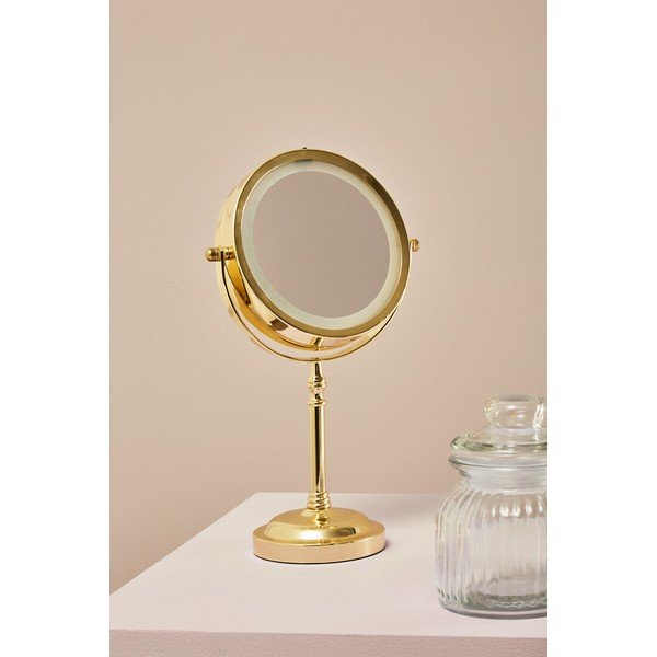 Kozmetikai tükör világítással-nagyítós (kétszeres nagyítás) ø 15 cm Cassini – Premier Housewares-image-1