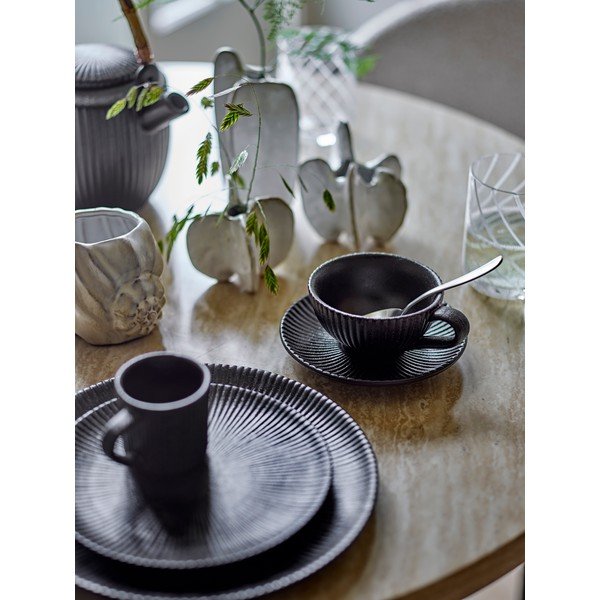 Fekete kerámia csésze cappucinóhoz 200 ml Neri – Bloomingville-image-2