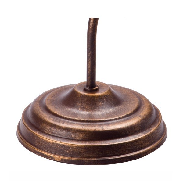 Fehér-barna asztali lámpa üveg búrával (magasság 39 cm) Retro Ii – LAMKUR-image-4