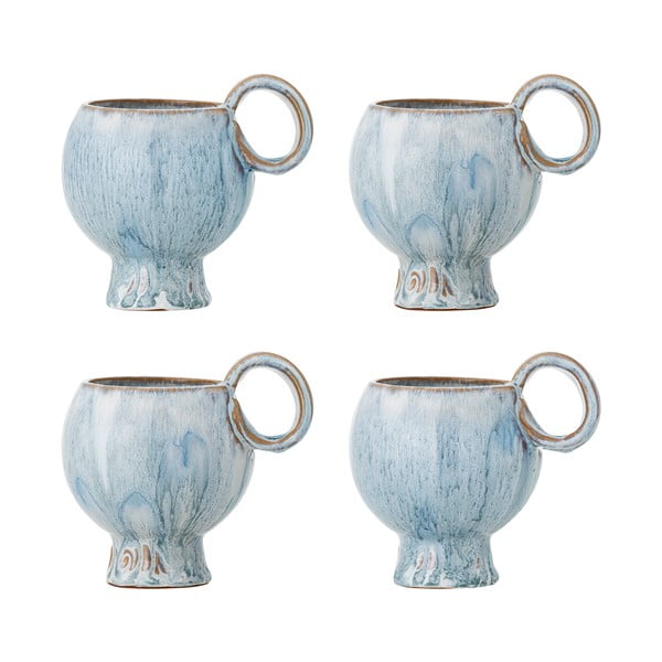 Világoskék kőedény csésze szett cappucinóhoz 4 db-os 250 ml Avonlea – Bloomingville