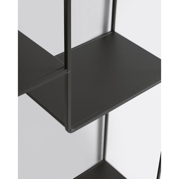 Neth fekete fém fali könyvespolc, 80 x 80 cm - Kave Home-image-2
