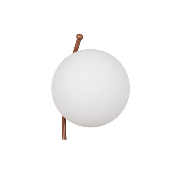 Fehér-bronzszínű asztali lámpa üveg búrával (magasság 43 cm) Yay – Opviq lights-image-4