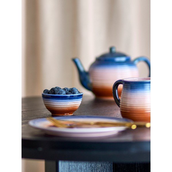 Kék-narancssárga kerámia tálka szett 4 db-os 110 ml Tatum – Bloomingville-image-1