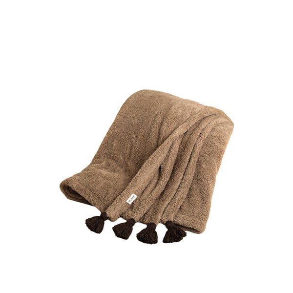 Barna mikroplüss ágytakaró 160x200 cm Puffy – Mijolnir