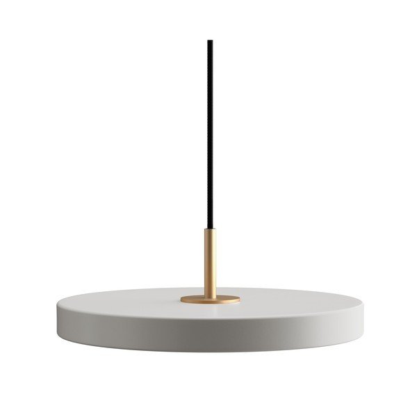 Világosszürke LED függőlámpa fém búrával ø 31 cm Asteria Mini – UMAGE