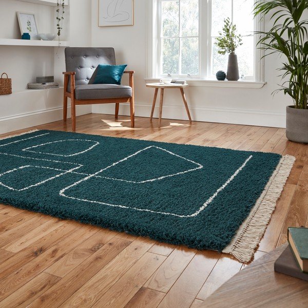 Boho smaragdzöld szőnyeg, 160 x 220 cm - Think Rugs-image-2