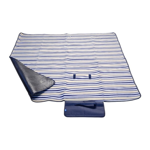 Fleece kék pléd piknikezéshez, 150 x 135 cm - Cattara