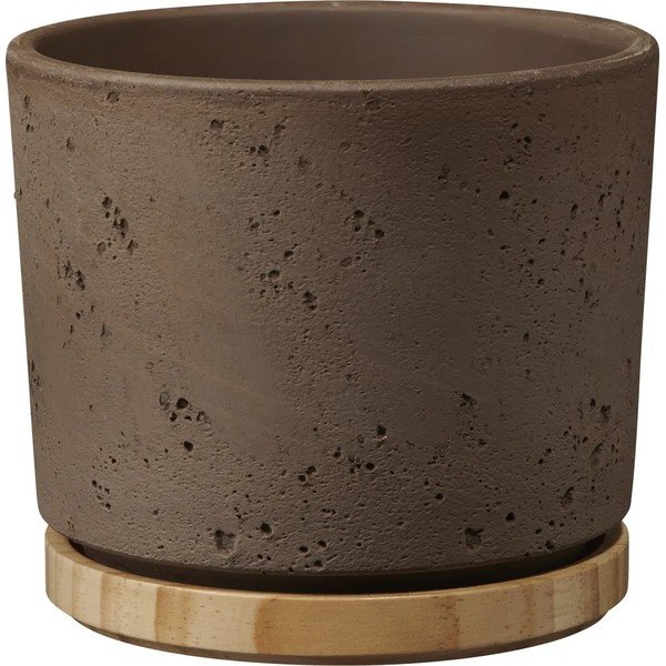 Sötétszürke kerámiakaspó, ø 16 cm - Big pots