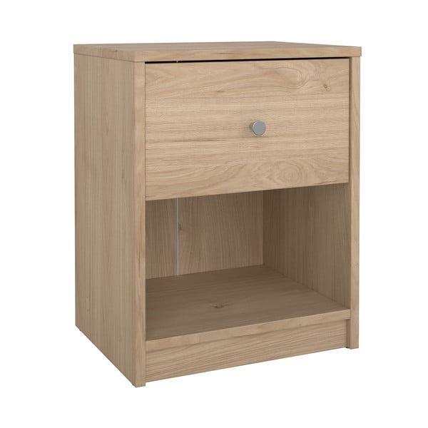 Természetes színű éjjeliszekrény tölgyfa dekorral May - Tvilum-image-2