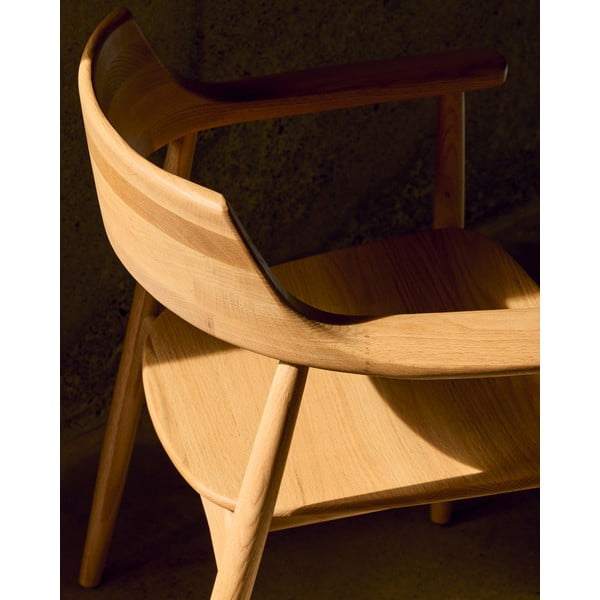 Natúr színű tölgyfa étkezőszék Fondes – Kave Home-image-3