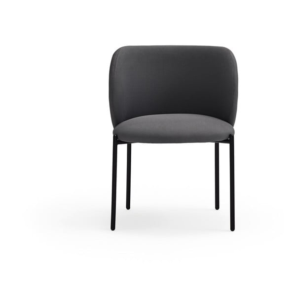 Sötétszürke kárpitozott étkezőfotel szett 2 db-os Mogi – Teulat-image-3