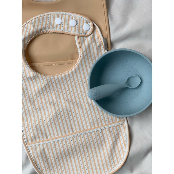 Kék-szürke szilikon gyerek kanál szett 2 db-os Midnight Mix – Cam Cam Copenhagen-image-1