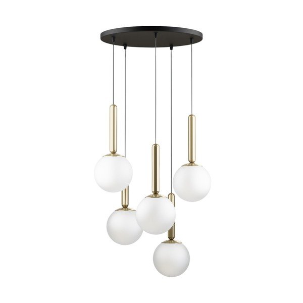 Aranyszínű függőlámpa üveg búrával ø 34 cm One – Squid Lighting