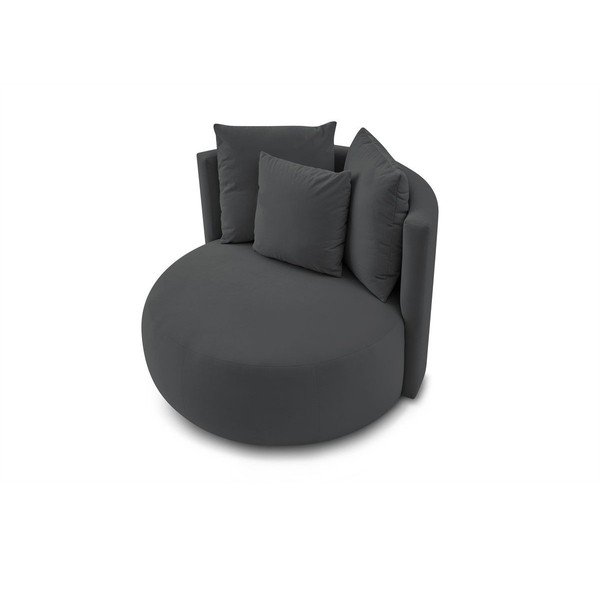 Sötétszürke bársony fotel Cesar – Bobochic Paris-image-4