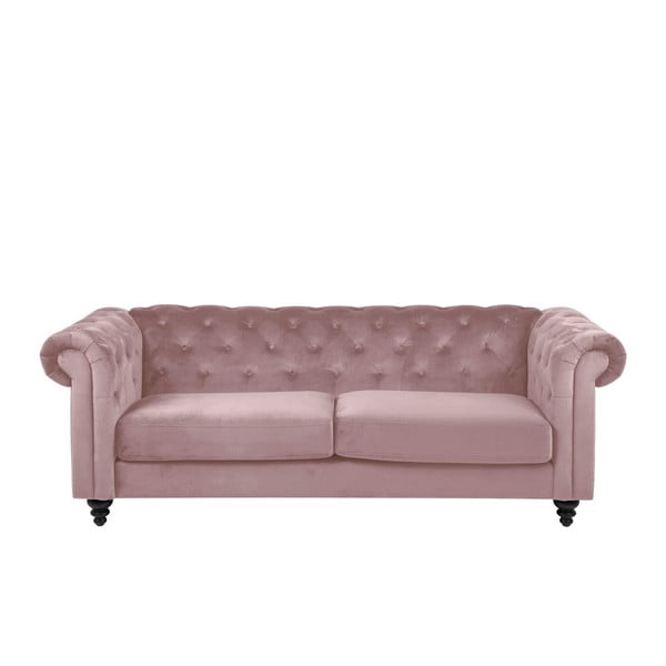 Charlietown rózsaszín bársony kanapé - Actona