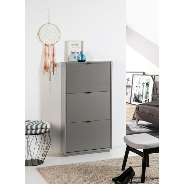 Luka szürke cipőtartó szekrény 3 fiókkal - Marckeric-image-1