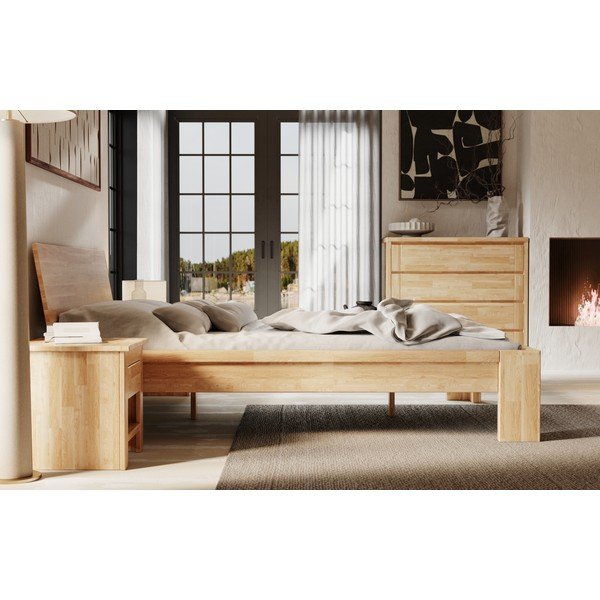 Natúr színű alacsony tölgyfa komód 105x96 cm Timo – Olivia Living-image-4