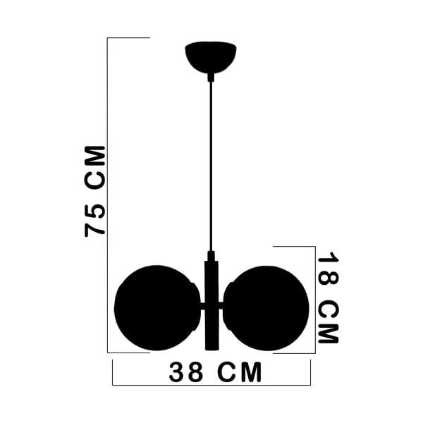 Fehér-aranyszínű függőlámpa üveg búrával ø 15 cm Monera – Squid Lighting-image-2