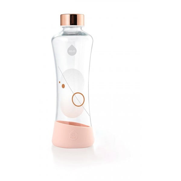 Rózsaszín ivópalack boroszilikát üvegből 550 ml Metallic - Equa