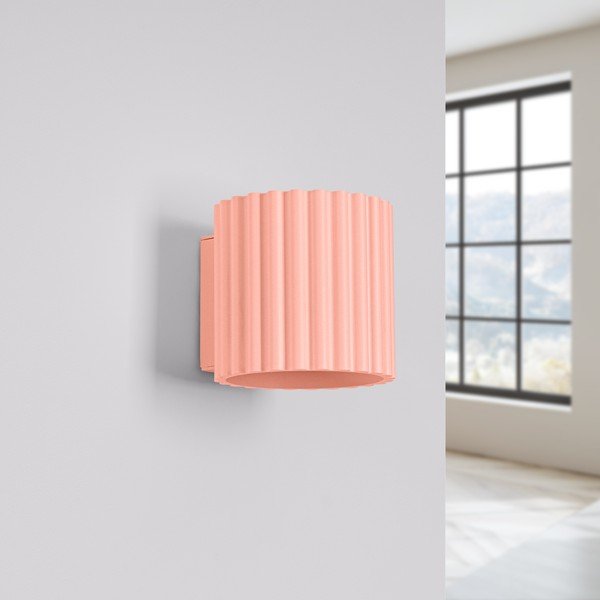 Barackszínű fali lámpa ø 10 cm Zora – Sollux-image-2